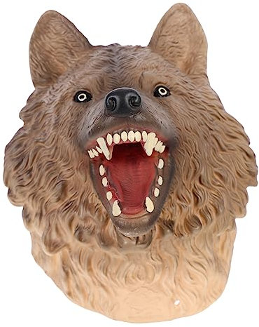 Toyvian Handpuppe Wolf Realistisches Tier Spielzeug Für Junge Mädchen Interaktive Fingerpuppe Aus Vinyl Fördert Motorik Und Kommunikation Für Eltern-Junge Mädchen-Spiele