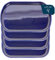 ESPRIT DE CUISINE - Lot de 4 Assiettes Oblongues En Céramique - Design Élégant - Résistant Aux Rayures - Solide Et Durable - Facile À Nettoyer - Made In France - 33 cm - Bleu Moucheté