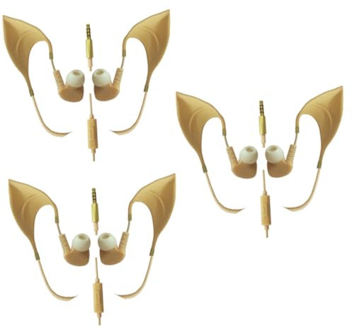 HEMOTON 3stücke Elfenohren Kopfhörer In-Ear Ohrhörer Mit Mikrofon Für Halloween Und Cosplay Ergonomische Ohrpolster Für Optimalen Klaren Sound Für Partys Und