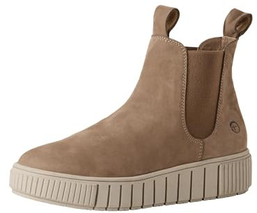Tamaris Donna Chelsea Leder Wechselfußbett, Taupe, 37 EU