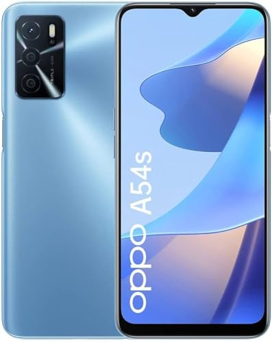 OPPO A54s (Écran 6,52 HD+, Appareils photo 50/8 Mpx, Batterie 5000 mAh, ColorOS 11.1, 4/128 Go, Double SIM) Bleu Perle
