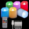 BOWKA 6Stk. wiederaufladbare LED Teelichter kabellos Kerzen mit Fernbedienung Timer und USB-Ladekabel Flammenlose Flackernde kerzen für Outdoor Party Garten Weihnachten Hochzeit Deko (Bunt, 6 Stück)
