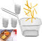 LEKEFETO 12 Stück Frittierkorb, Pommes Körbchen, Edelstahl Pommes Schalen, Körbchen Pommeskörbchen, Quadrat Friteusenkorb mit Griff, Frittierkörbchen zum Servieren für Pommes Frites Zwiebelringen