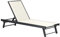 Totò Piccinni Lettino Prendisole MIRAMARE in alluminio e textilene imbottito 6 posizioni con rotelle ideale per piscina o lido (Beige)