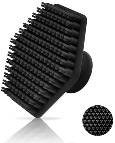 SILKLE Silikon-Gesichtsschrubber - Gesichtsbürste für Tiefenreinigung und sanftes Peeling, weicher Silikon-Schrubber mit rutschfestem Griff für alle Hauttypen, Gesichtspeeling für Männer und Frauen -