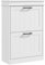 HOMCOM Meuble à Chaussures, Armoire à Chaussures, 2 Portes abattants, étagères réglables, pour entrée, Couloir, 54 x 24 x 82,5 cm, Blanc