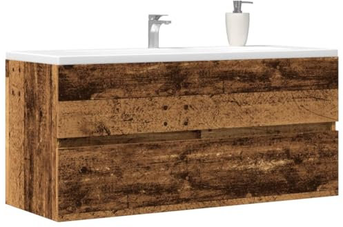 Gecheer Mobile Lavabo Legno Antico 100x38,5x45 cm in Legno Multistrato,Mobile Bagno Mobile Base per lavabo,Mobiletto da Bagno,Armadietto Sottolavabo Mobiletto sotto Lavandino per Bagno,P856252
