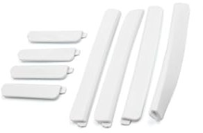 Partuto 8pcs White Plastic Car Body Door Side Edge Anti-collision Strip Replacement