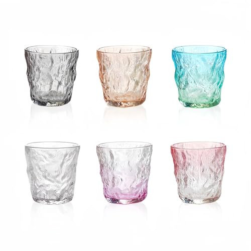 Longing Home Wassergläser Gläser Trinkgläser, 6er Set, aus Glas, Geeignet für den täglichen Gebrauch, Familienessen, Restaurants und Outdoor-Szenarien
