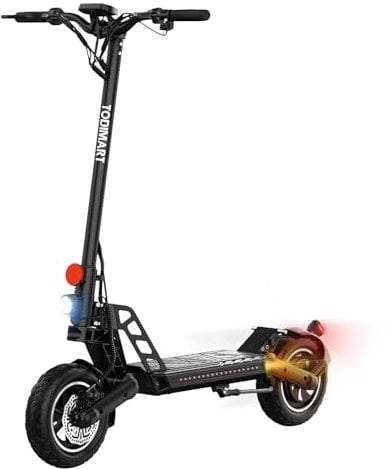 Electric Scooters Adult, 40-45 km Range, 48V 10.4 Ah Battery, Electric Scooter 10 inch Off-Road Tires, 3 Speed Modes, LCD Display, 120 kg Load Capacity - TODIMART G2 E Scooter