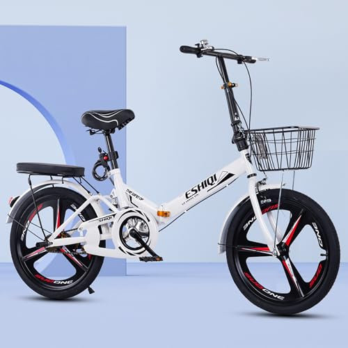 LETIANZG Klapprad Leichtgewicht 22/24 Zoll Erwachsenenfahrrad Kettenantrieb Leichter Aluminiumrahmen Reisefahrrad Unisex(B,20in)