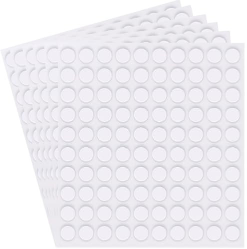 Autocollant Double Face,600 Pièces Ruban Double Face Transparent Pastilles Adhésives Double Face Colle Rond Points Adhésifs Amovible Multi-Usages Sans Trace pour Bricolage Travaux Manuels (10 mm)