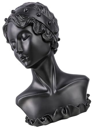 RGYBAO Schaufensterpuppe aus Kunstharz für Halsketten, Ohrringe, Anhänger, Schmuckständer, Organizer, Heimdekoration, Fotografie-Requisiten