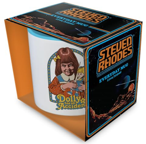 Pyramid International Steven Rhodes Tasse – Dolly HAS an Accident Sky Blue Coloured Inner Pod Keramik-Trinkgeschirr mit stilvollem Finish – 315 ml – Einheitsgröße