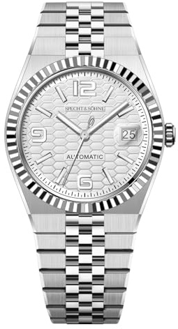 Specht & Söhne Miyota 8215 Herren-Armbanduhr, 36,5 mm, automatische mechanische Armbanduhr, Edelstahl, wasserdicht