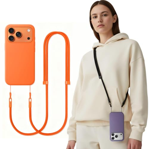 Phone Lanyard Crossbody, Adjustable Strap with Tether Tab, Anti-Theft | Universal Fit, Dual Attach Options, Skin-Friendly Cord, Lightweight Wear, Tangle-Free, Ideal for Travel Shopping Daily Use