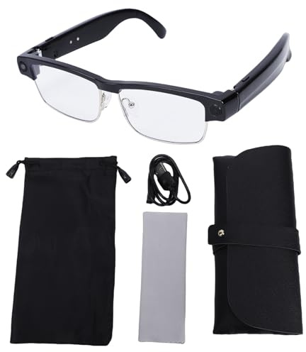 Topiky Lunettes de Caméra Intelligente AI, Lunettes de Traduction Bluetooth 32 MP, de Soleil Bluetooth avec Caméra et Audio, Réduction du Bruit ENC Double Micro, Lentilles