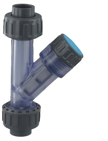 Transparenter PVC-Y-Filter für Aquarien, Aquarien und Bewässerungssysteme mit UPVC-Haltbarkeit (Innendurchmesser 20 mm)