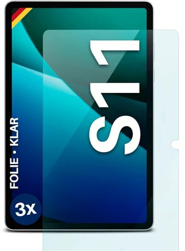 moex FlexProtect Schutzfolie kompatibel mit Samsung Galaxy Tab S11 Displayschutz nur 0.2 mm dünn, Folie für das Display, HD Ultra klar und extra kratzfest - 3 Stück