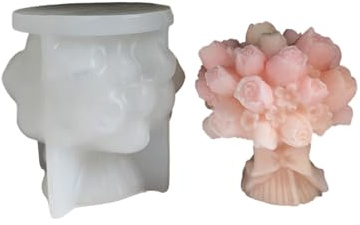 Stampi in silicone per bouquet di sapone in resina che fa facile rilascio, stampo per gesso per matrimoni