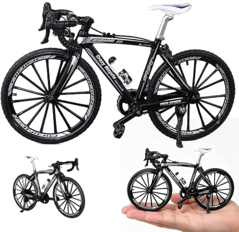 Foreverup Finger Fahrrad Modell, 1:8 Mountainbike-Modell Spielzeug, Simuliertes Fahrrad-Modell, Miniatur Mountainbike, Mountainbike Modell, Finger Mountainbike Modells Ornamente (Schwarz)