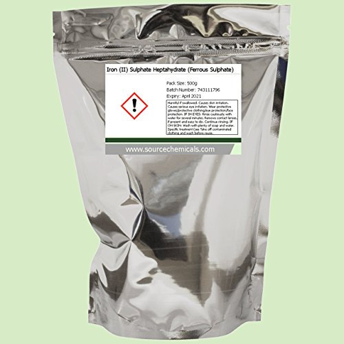 Iron II Sulphate Heptahydrate (Ferrous Sulphate) 500g Including Delivery