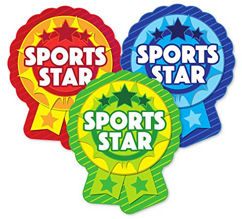 SuperStickers Rosettenaufkleber Sports Star, 35 x 45 mm, 60 Stück