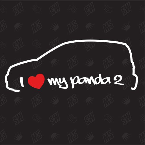 speedwerk-motorwear I Love My FIAT Panda 2 - Sticker Bj.03-12