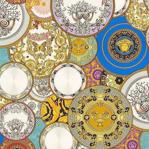 VERSACE WALLPAPER Vliestapete Les Etoiles de la Mer 2 Luxustapete 10,05 m x 0,70 m bunt metallic Made in Germany 349011 34901-1