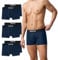 Snocks Boxershorts Herren aus Bio-Baumwolle (6er Pack) - Atmungsaktiv und Ideal für Sport und Alltag - Kein juckendes Etikett und komfortabler Bund - Unterhosen Herren - Gr.M, Farbe Navy