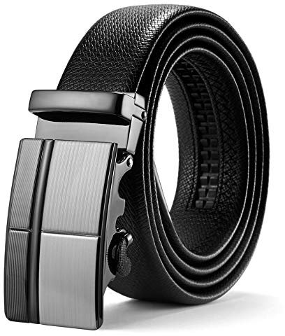 ITIEZY Automatik Gürtel Herren, Ledergürtel Ratsche ohne Löcher, 35mm Gürtel für Herren Business Anzug, Größe Angepasst