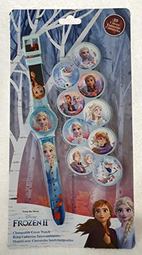 Kids Licensing | Analoge Uhr für Kinder | Frozen 2 Design | Kinderarmbanduhr | Mehrfarbig | Austauschbare Kugeln Kunststoffdeckel | Einfache Verwendung | Uhr mit Licht | Offizielle Lizenz