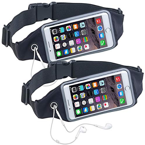 Xcase Sport-Tasche: 2er-Set wasserfeste Sport-Laufgürtel für Smartphones, Touch-Fenster (Wasserfestere Laufgürtel, Smartphone-Tasche für)