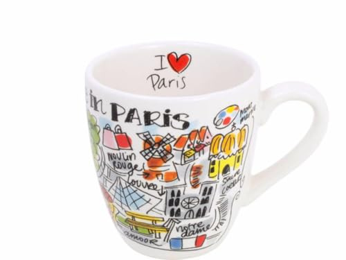 Blond Amsterdam Mini-Becher Paris, 200ml | Keramik, Paris Stadtmotive, Blond City Kollektion, Mikrowellengeeignet, Handwäsche empfohlen