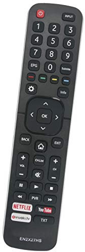 ALLIMITY EN2X27HS Mando a Distancia Reemplazar Apto para Hisense 4K UHD TV H40M3300 H55M7000 H43N5300UK 65NEC5200 H55N5700 H49MEC3050 HE55K3300 H50M3300 H65N5300 HE40K3300 H55MEC3355 H65M5500