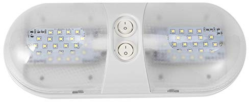 Qiilu Auto-Kuppelleuchte, LED-Deckenleuchte, 12 V, 800 lm, gewölbte Dachleuchte, LED, ovale Deckenlampe für Auto, Wohnmobil, Anhänger, Wohnmobil, Boot