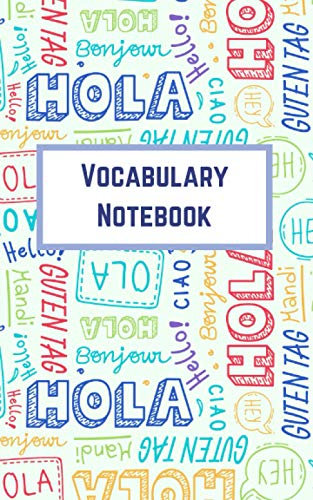 Vocabulary Notebook: Foreign language learning word builder - 2 column lined notebook - 5 x 8 - 100 pages