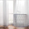 MIULEE 2er Set Voile Vorhang mit Ösen Transparente Gardine aus Voile Polyester Ösenschal Transparent Wohnzimmer Luftig Dekoschal für Schlafzimmer Hellgrau 160 x 140cm H x B, Grommet Top