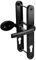 uPVC Door Handle 92mm 62mm Offset Lever Pad 215mm Fixings Sprung Pair Patio PVC Black