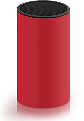 JHSJ Universal Knife Block, Multi-Functional Knife Holder, Countertop Storage, Unique Design, Red