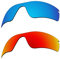 EZReplace Verres polarisés de rechange pour lunettes de soleil Oakley Radar Path, Bleu glacé + rouge feu, taille unique