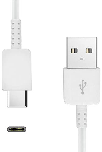 D.Square- Cable USB a Tipo C 3A 1.2M, Cargador Tipo C Carga Rápida y Sincronización, Compatible para Galaxy S20/S10/S9/S8/M51/M31/M21, Huawei P40/P30/P20, Redmi Note 9 Pro/9/8 (Blanco)