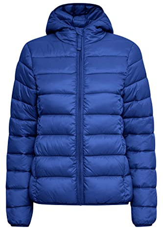 b.young BYBELENA Damen Steppjacke Übergangsjacke Jacke mit Kapuze und Reißverschluss Puffer-Jacke normale Länge, Größe:36, Farbe:Surf the Web (193952)
