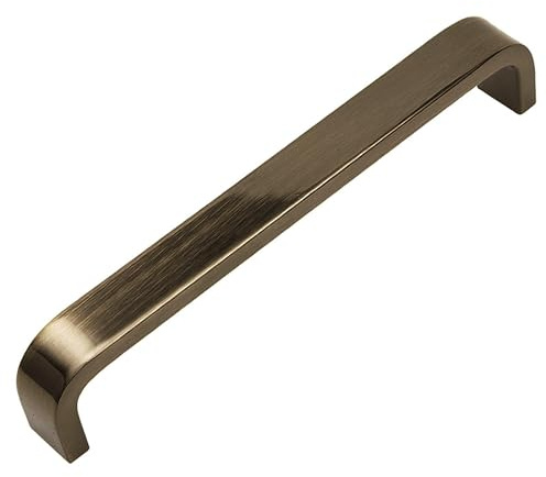 Decoranddecor Sable D Shaped Aluminium Kitchen Cabinet Pull Handles (192mm Hole Center, Antique Brass)