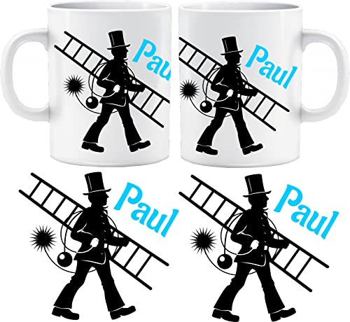 Tasse mit Druck Schornsteinfeger mit Wunschname
