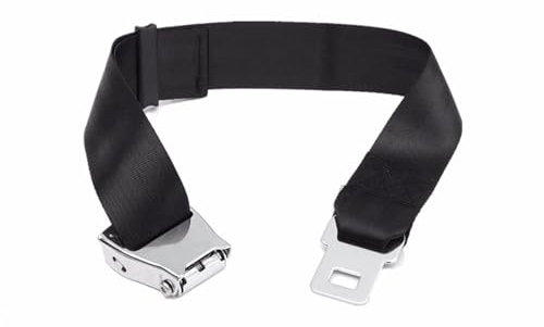 Basetousual Sicherheitsgurt Verlängerung, Gurtverlängerung Flugzeug, Autogurt Für Schwangere,mit Edelstahl Gürtelschnalle Clip 25-80 cm für Schwangere Reisen, Schwarz