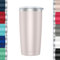 Mi Ko Mi Ka Taza Termo Café y Te para Llevar en Mano o en Coche - Taza Térmica de Acero Inoxidable Asa Tapa (600ml, Rosa)