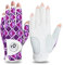LOVMEAD Golfhandschuhe Damen Links Rechts Hand Leder Sommer mit Ballmarker, Golf Handschuhe Flexlite Verbesserte Griffigkeit (Violette, XL, Rechts)