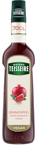 Mathieu Teisseire Granatapfel Sirup, für Getränke, Erfrischungsgetränke, Cocktails und Desserts, Flasche 70 cl