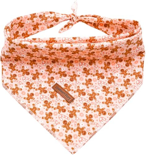Lionheart glory Hundehalstuch 1 Päckchen waschbar weiche Baumwolle Weihnachten Lätzchen Schal, einstellbar Kerchief Quadratische Hund Halstücher für kleine Hunde Rosa Halstücher